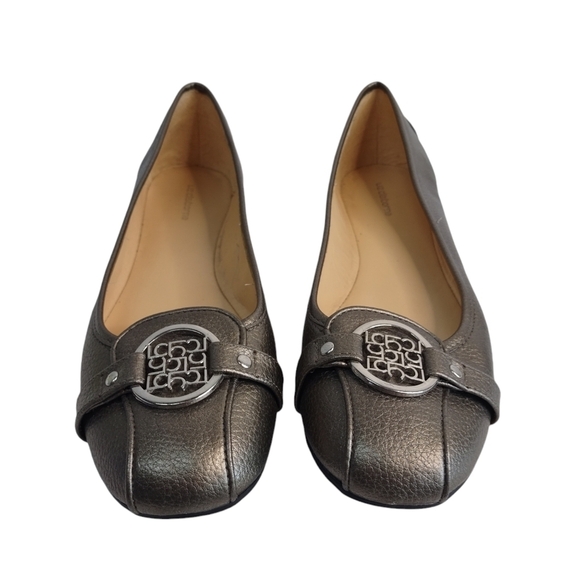 Liz Claiborne Flex Form Gray/Silver Metallic Flat Loafer Shoes Size 8M - Picture 3 of 10